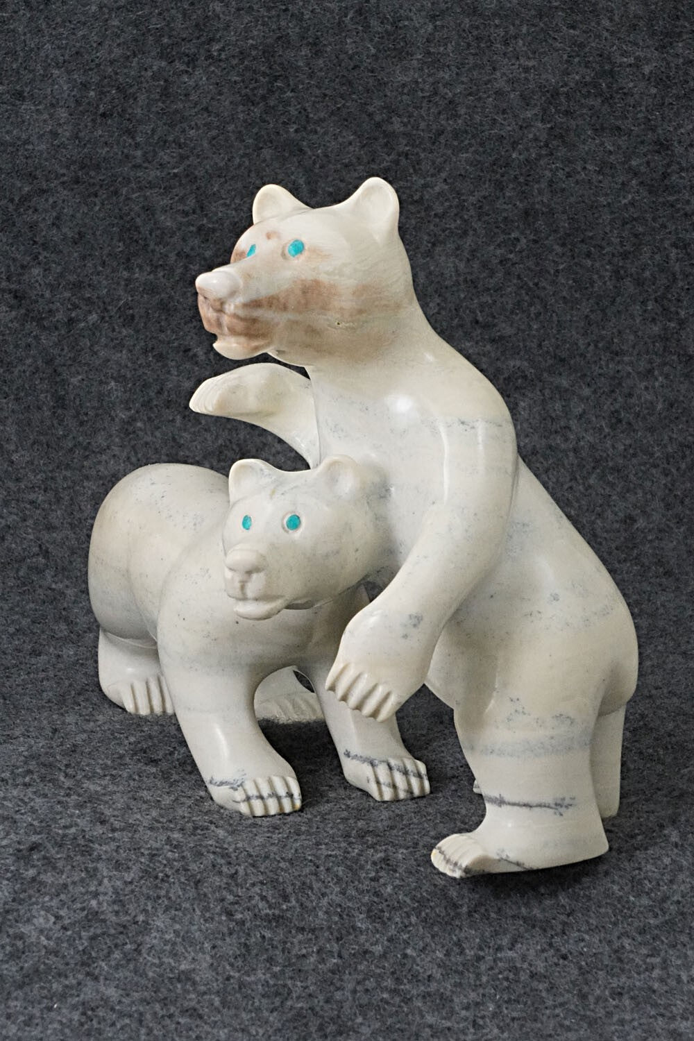 Bears Zuni Fetish Carving - Albert Eustace Sr.