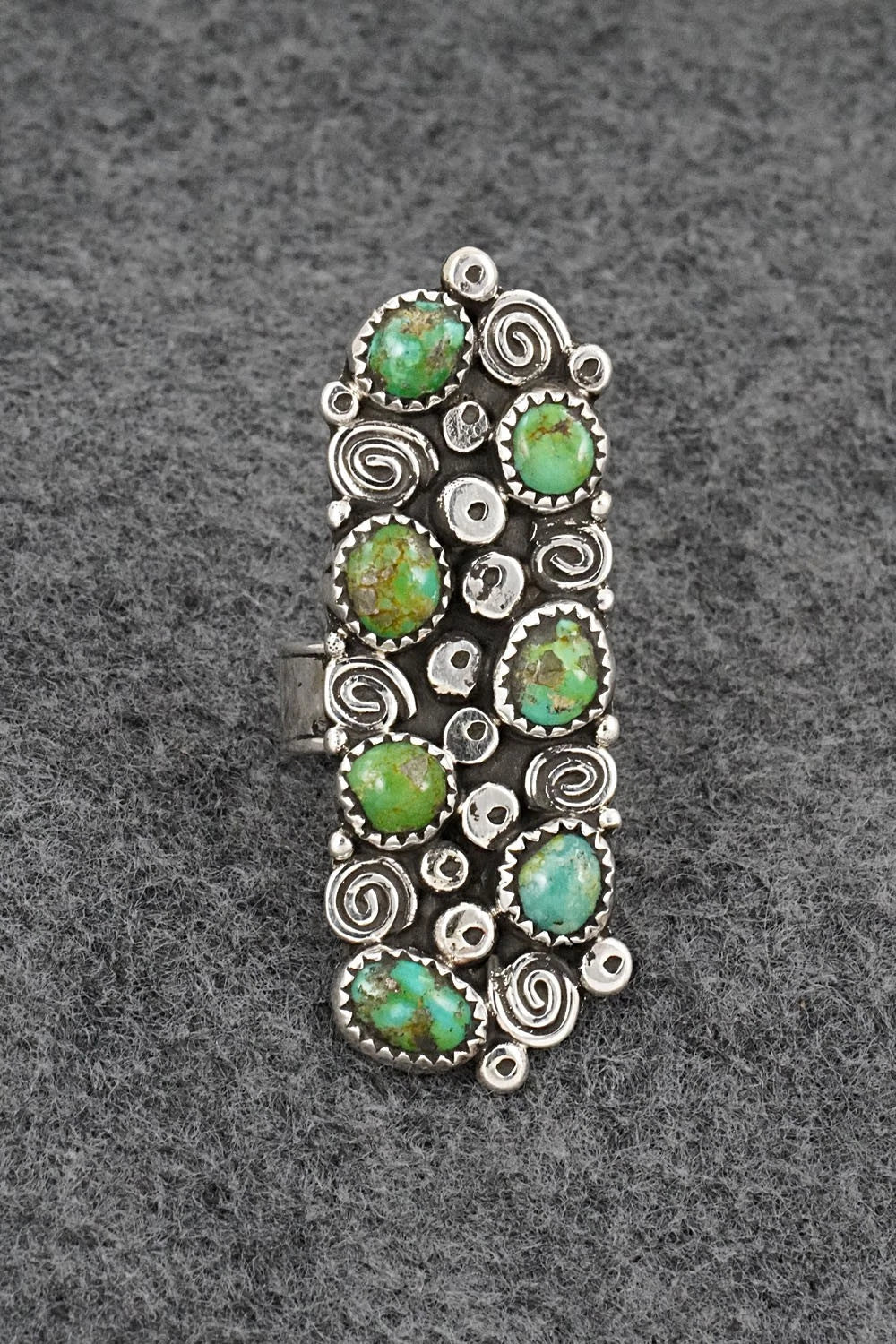 Turquoise & Sterling Silver Ring - Priscilla Reeder - Size 8