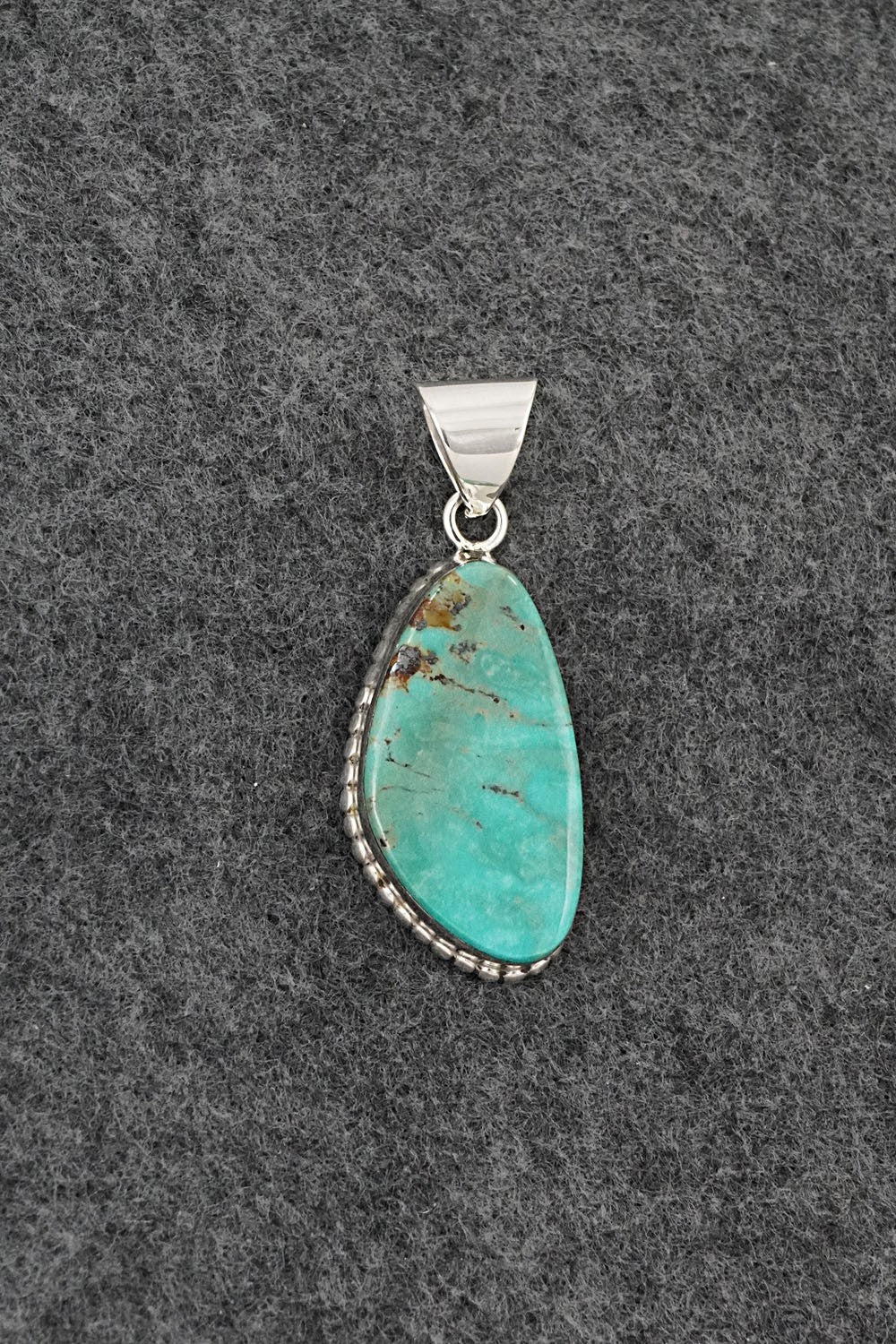 Turquoise & Sterling Silver Pendant - Larry Castillo