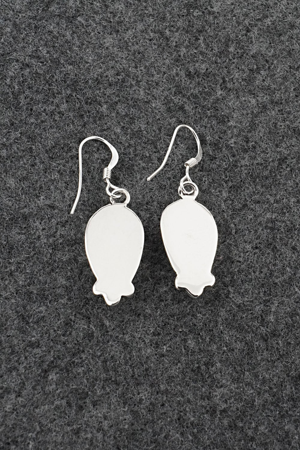 Turquoise & Sterling Silver Inlay Earrings - James Manygoats