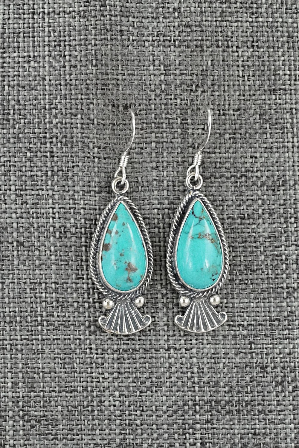 Turquoise & Sterling Silver Earrings - Verley Betone
