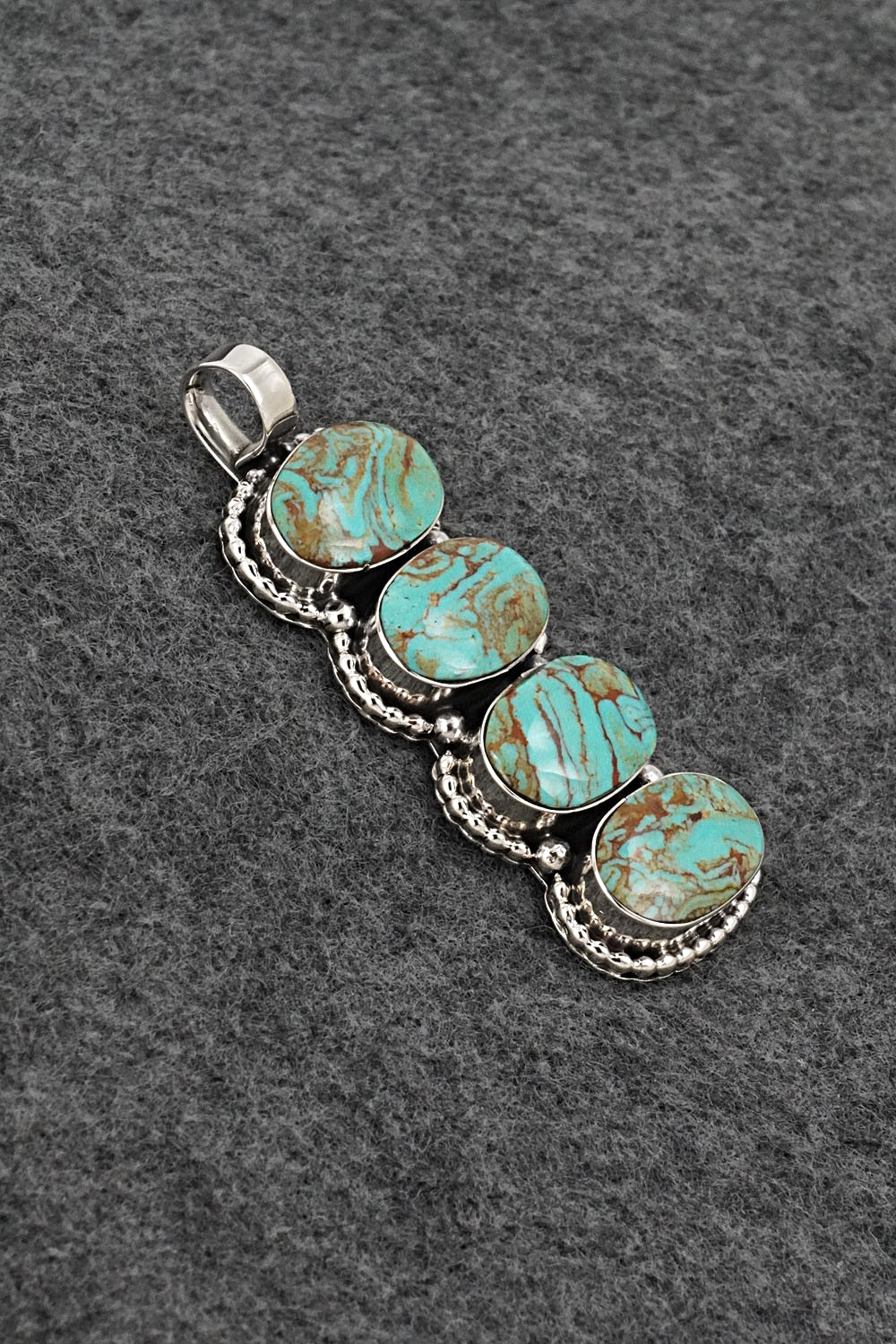 Turquoise & Sterling Silver Pendant - Marie Bahe