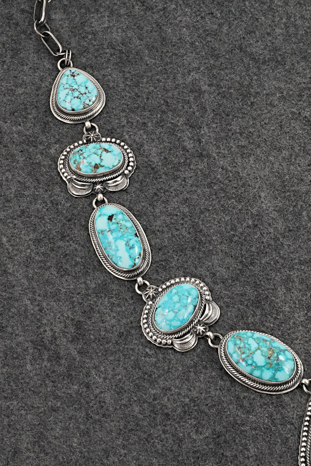 Turquoise & Sterling Silver Necklace and Earrings Set - Randy Boyd