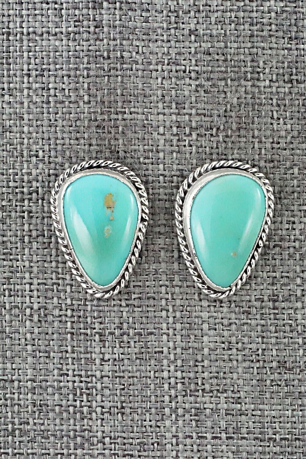 Turquoise & Sterling Silver Earrings - Marco Begaye