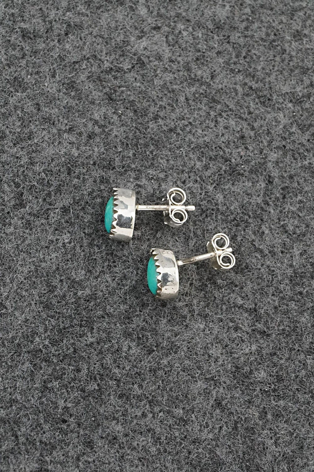 Turquoise & Sterling Silver Earrings - Gerald Joe