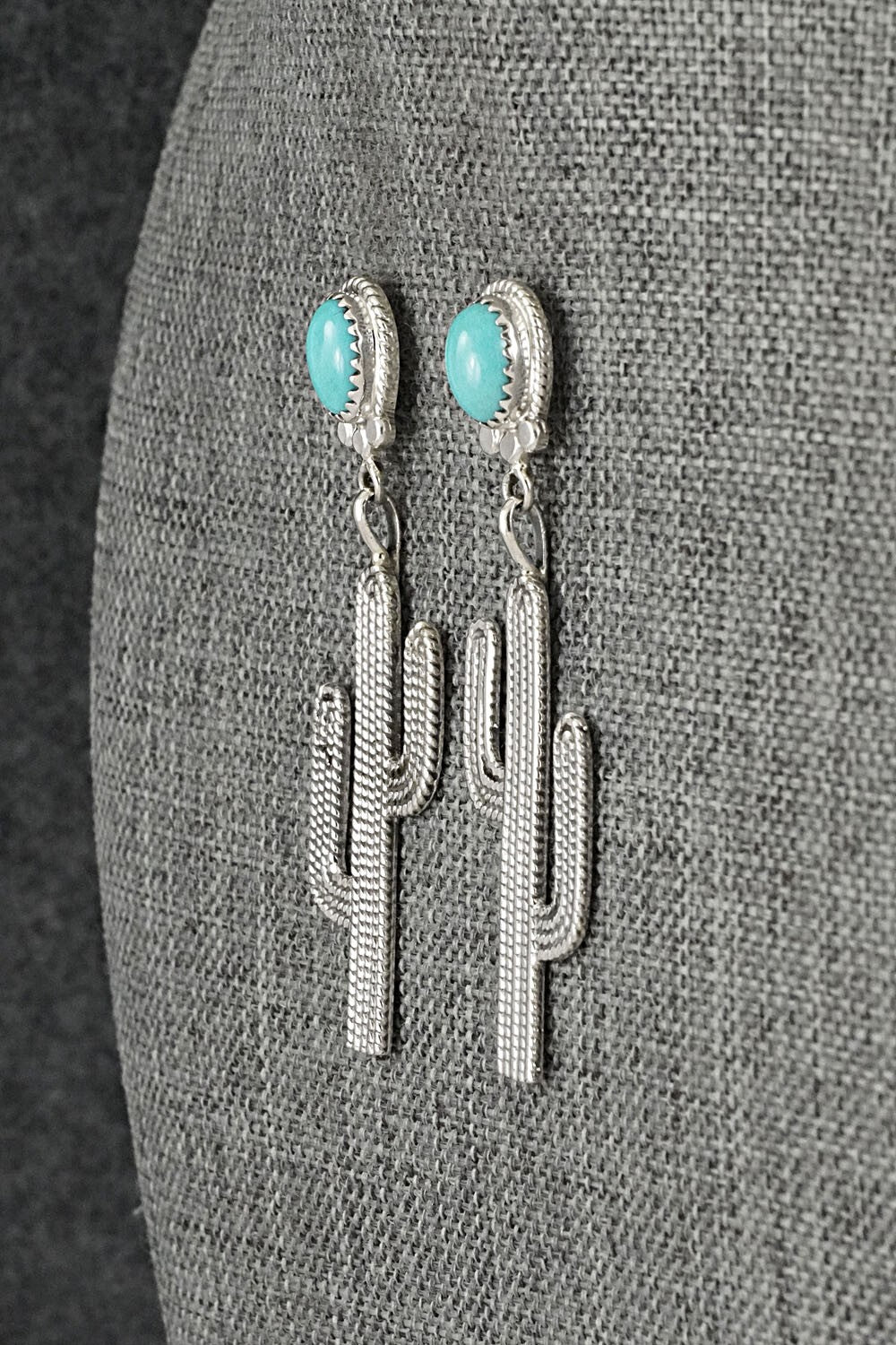 Turquoise & Sterling Silver Earrings - Annie Spencer