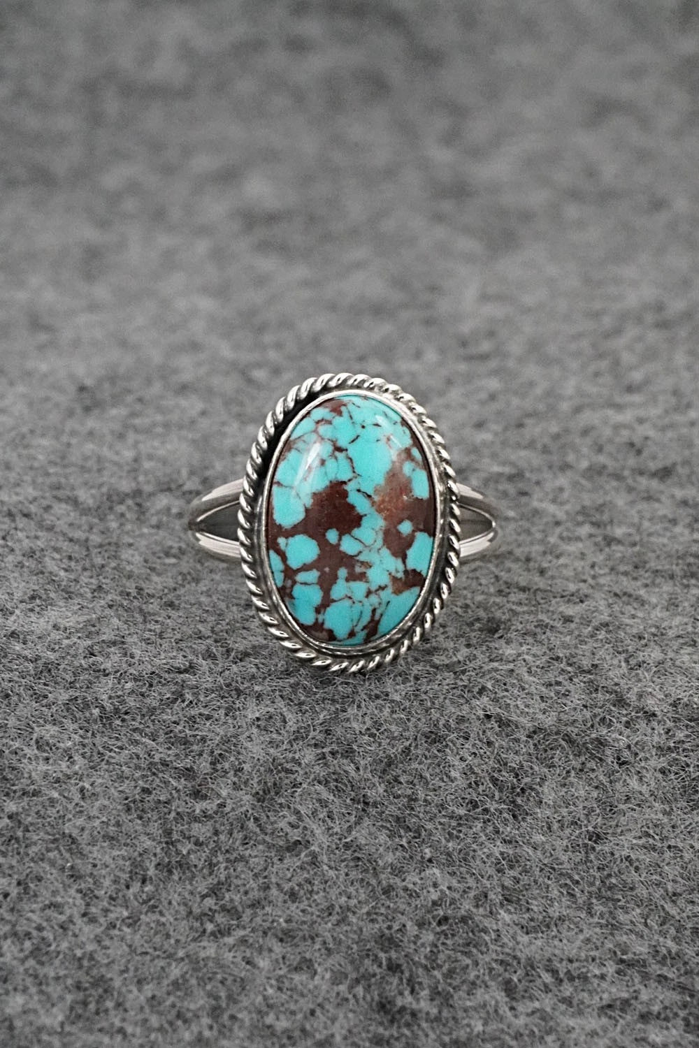 Turquoise & Sterling Silver Ring - Eugene Gruber - Size 9