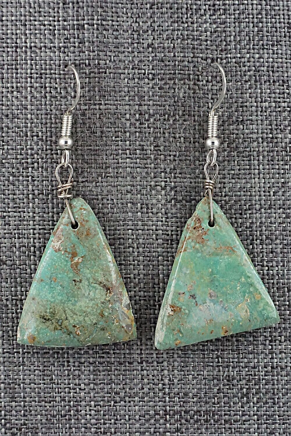 Turquoise & Sterling Silver Earrings - Joe Garcia