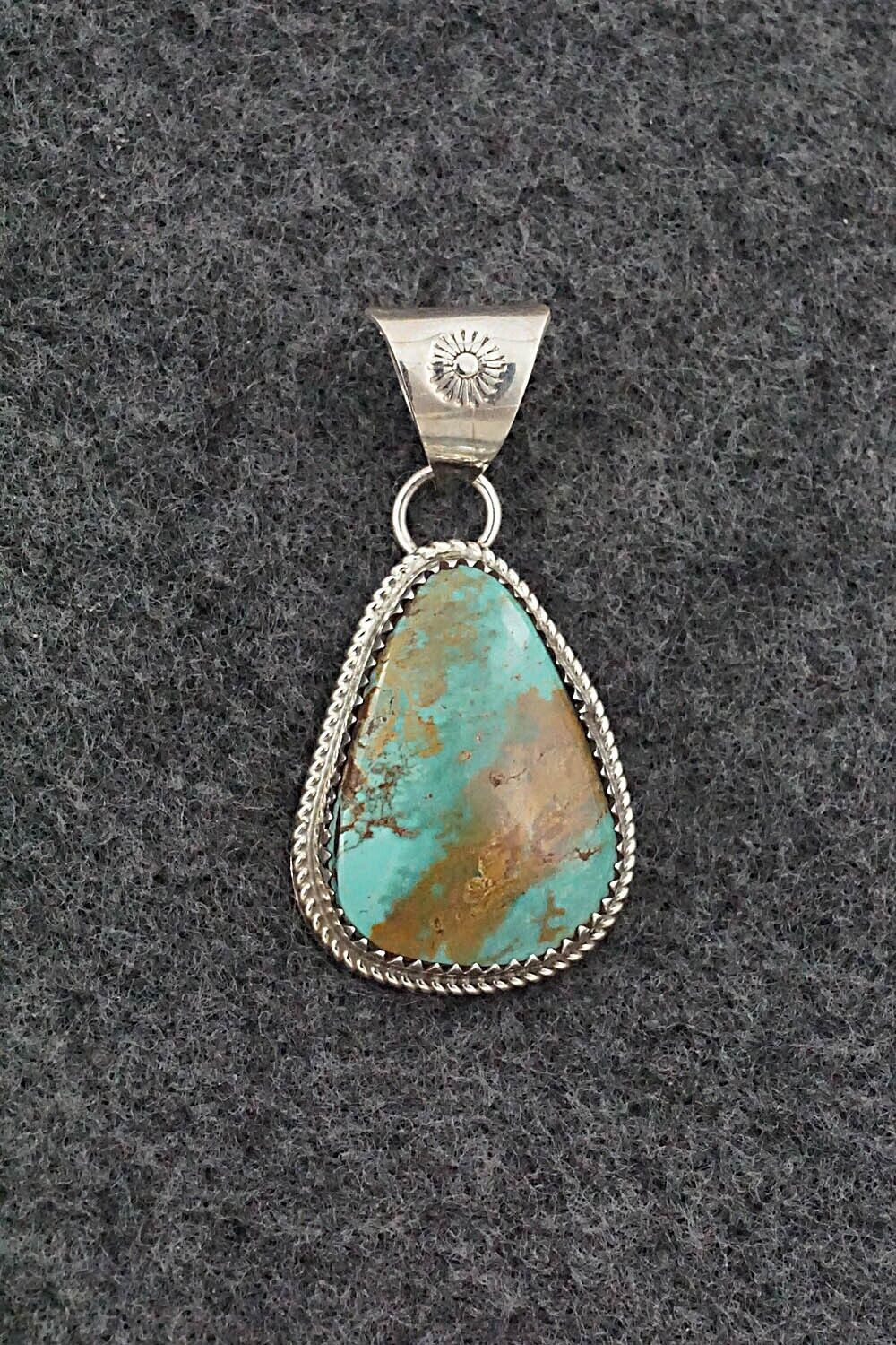 Turquoise & Sterling Silver Pendant - Ernest Hawthorne