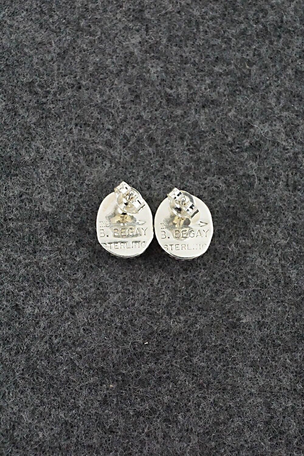 Turquoise & Sterling Silver Earrings - B. Begay