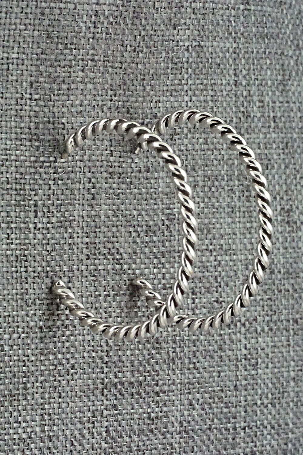 Sterling Silver Hoop Earrings - Elaine Tahe