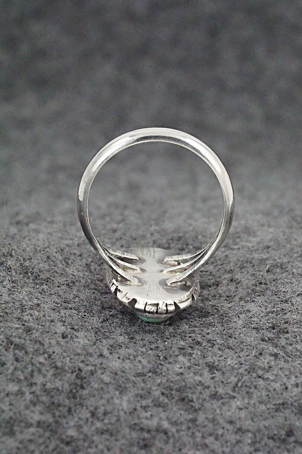 Turquoise & Sterling Silver Ring - Amos Begay - Size 9.25