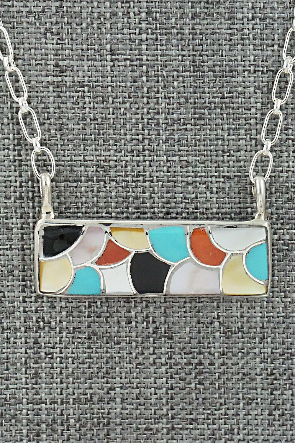 Multi-Stone & Sterling Silver Necklace - Orena Leekya