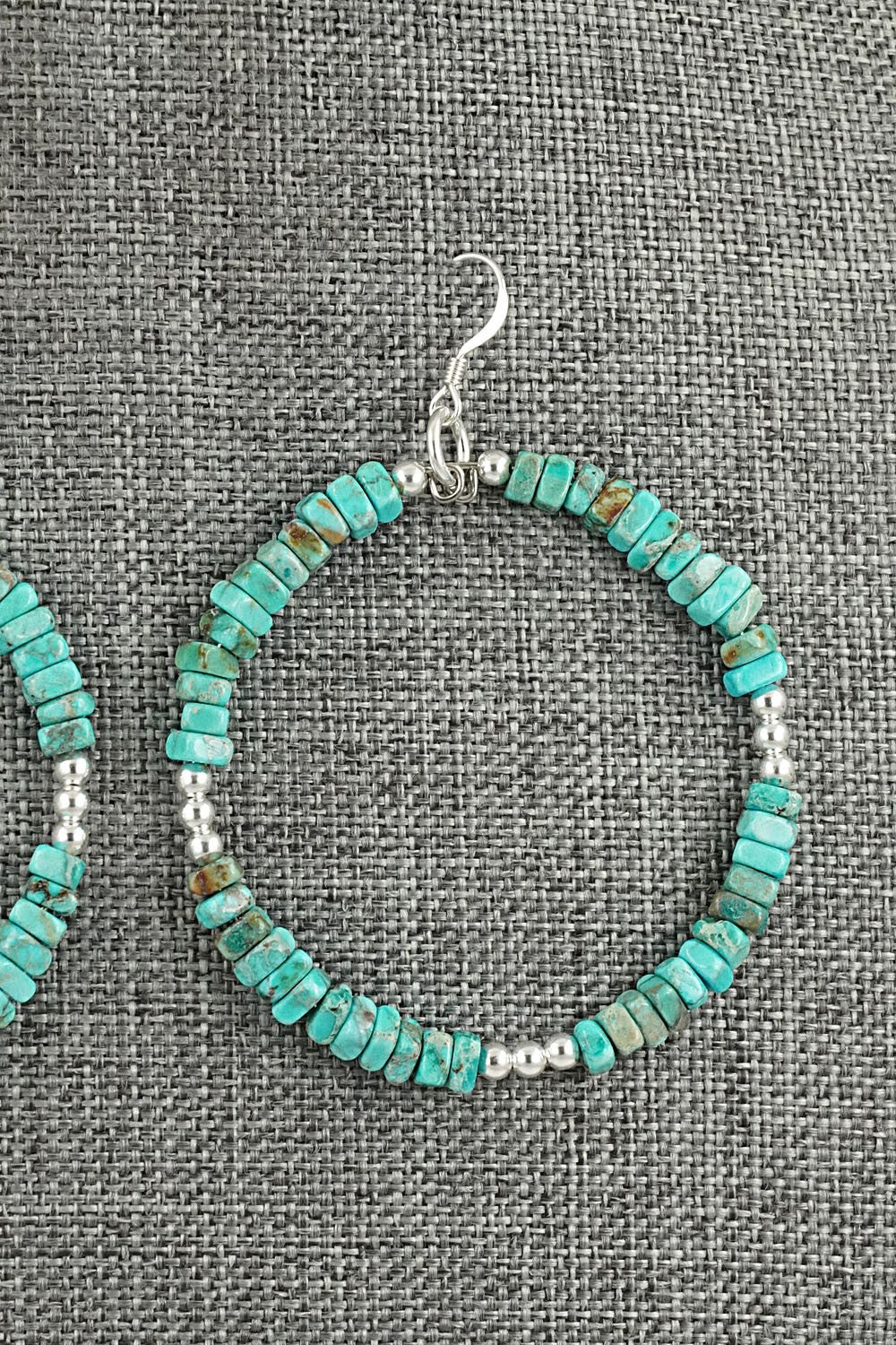 Turquoise & Sterling Silver Earrings - Doreen Jake