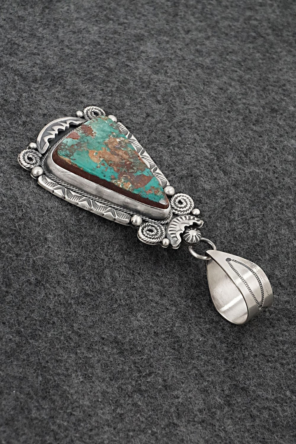 Turquoise & Sterling Silver Pendant - Jackson Hoskie