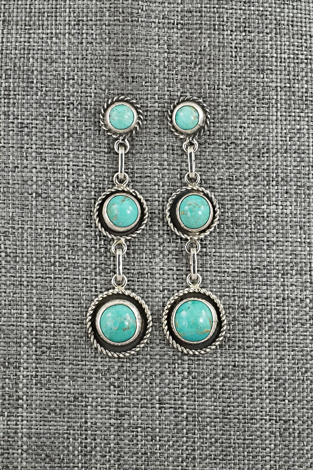 Turquoise & Sterling Silver Earrings - Martin Perry
