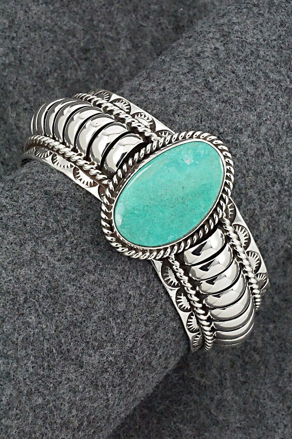 Turquoise & Sterling Silver Bracelet - Thomas Charley
