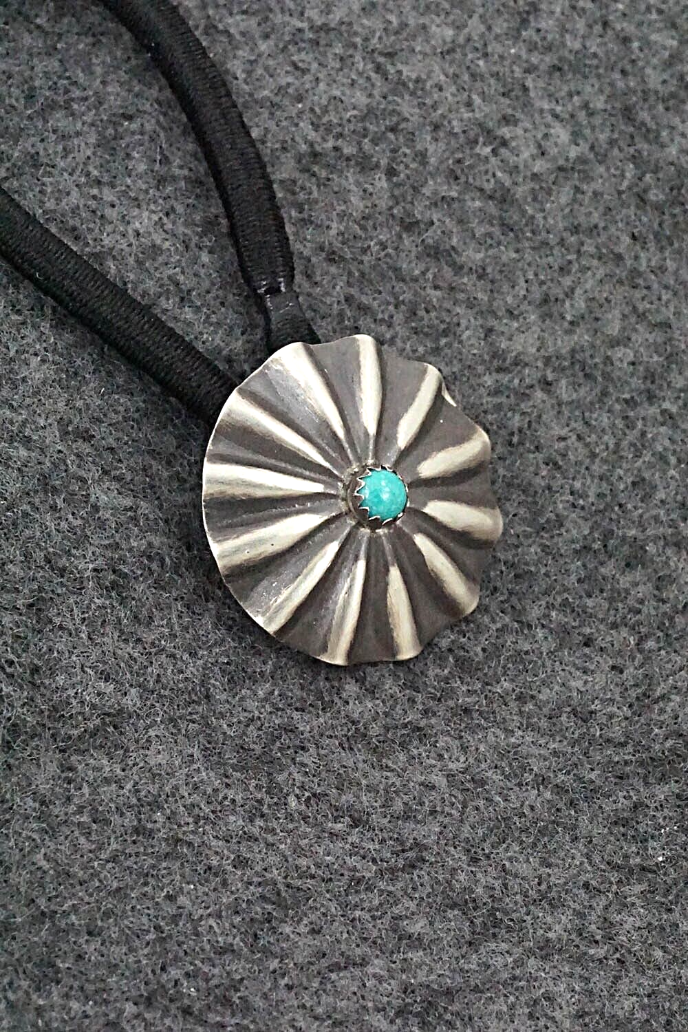 Turquoise & Sterling Silver Hair Tie - Arlene Soce