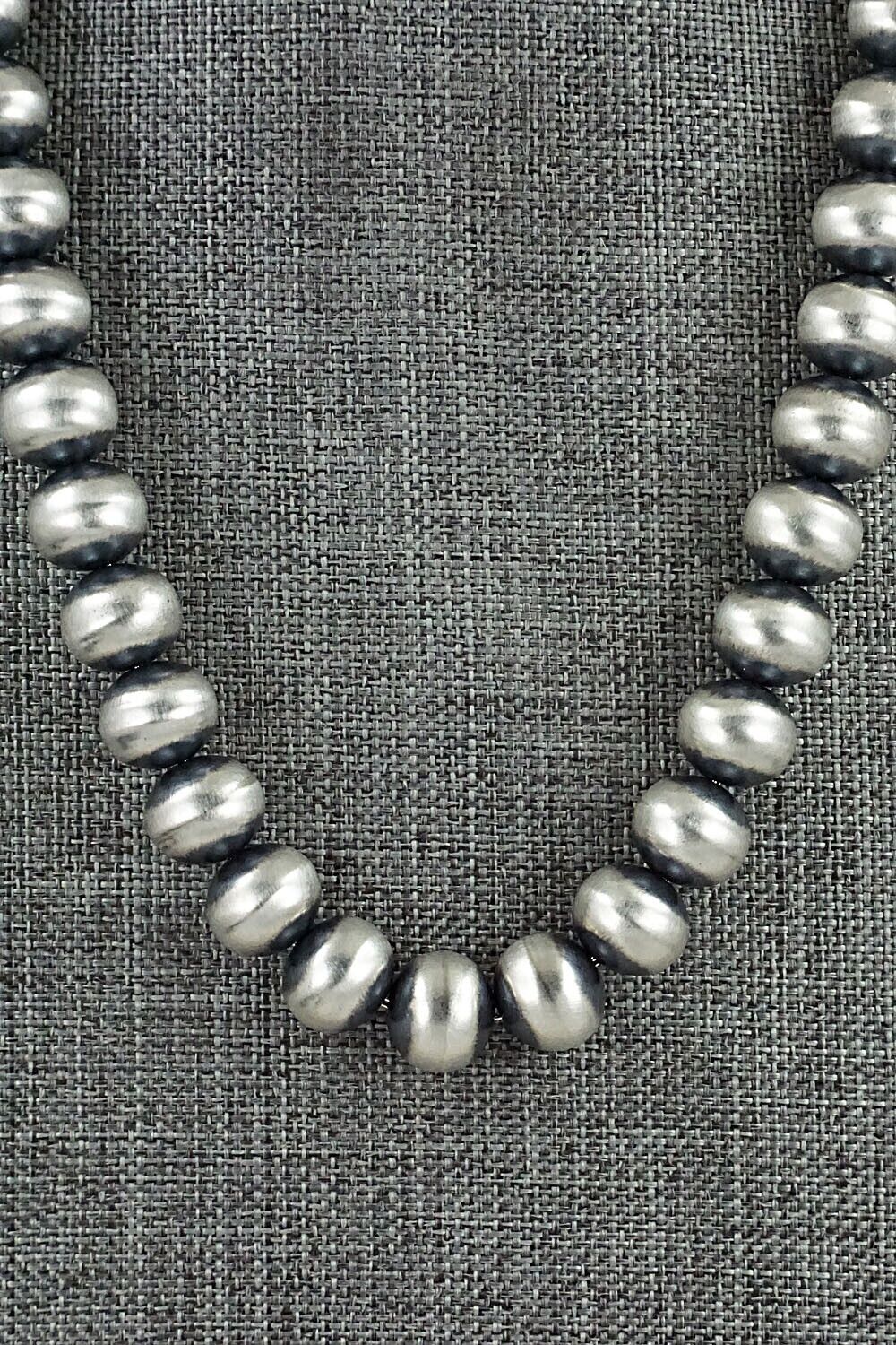 Sterling Silver Navajo Pearl Necklace 24" - Bryannen Halwood