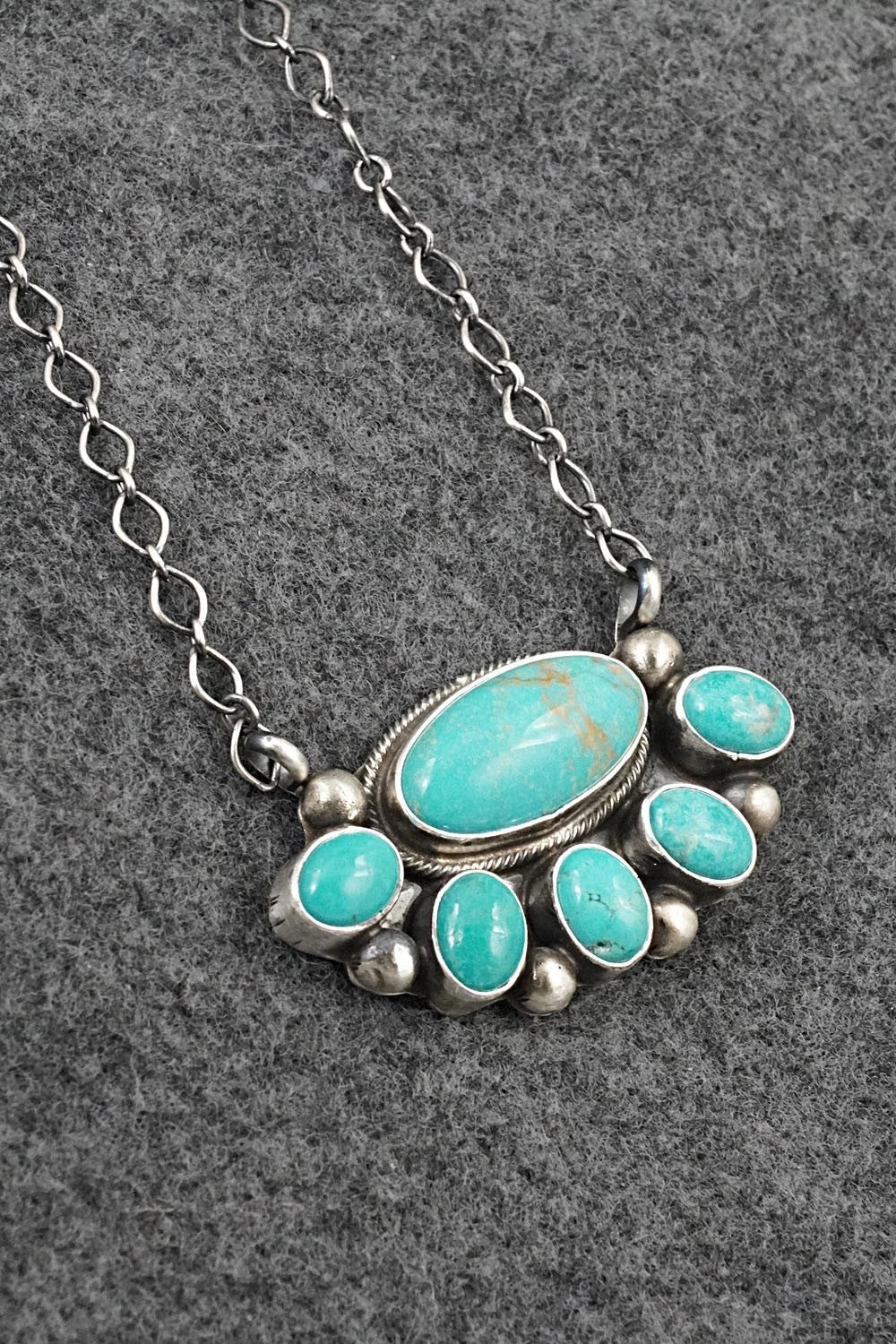 Turquoise & Sterling Silver Necklace - Kathleen Livingston