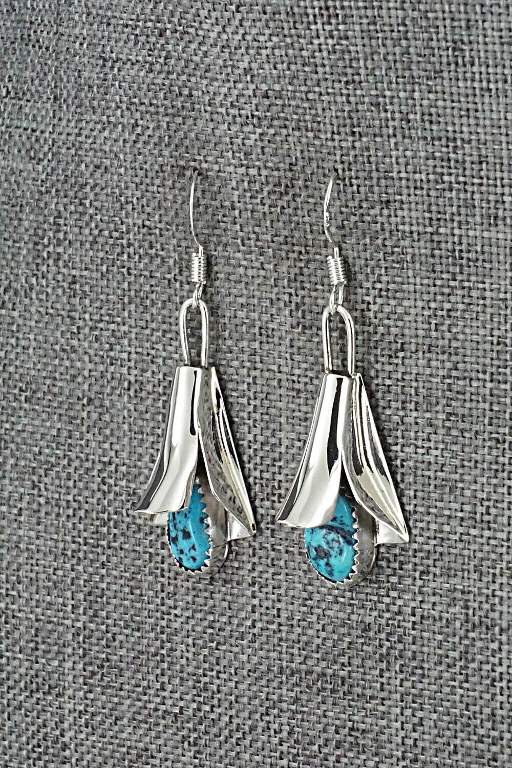 Turquoise & Sterling Silver Earrings - Louise Yazzie