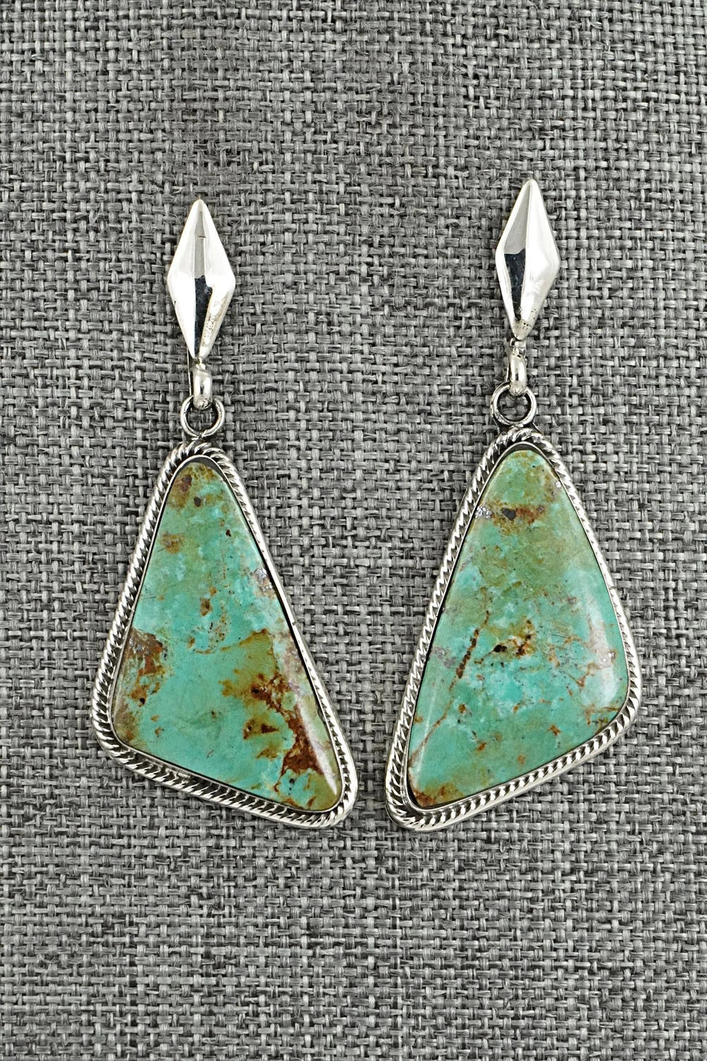 Turquoise & Sterling Silver Earrings - Mike Smith
