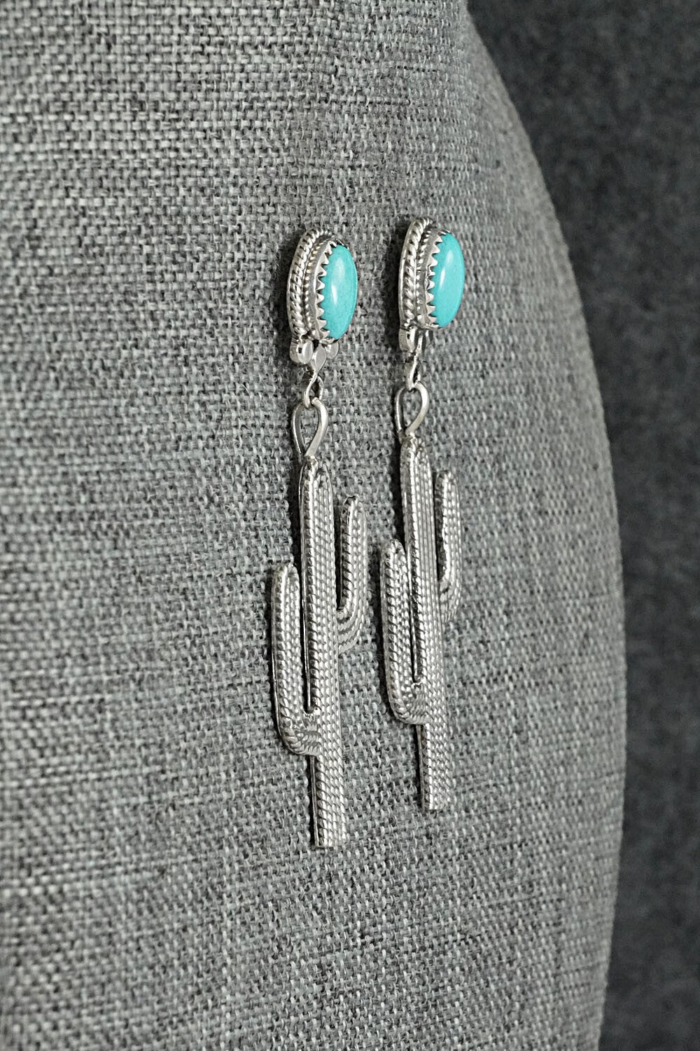 Turquoise & Sterling Silver Earrings - Annie Spencer