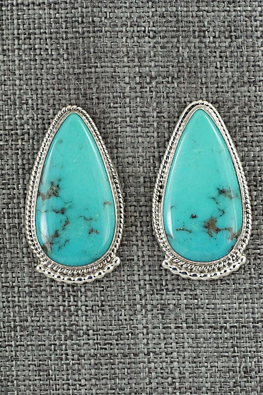 Turquoise & Sterling Silver Earrings - Verley Betone