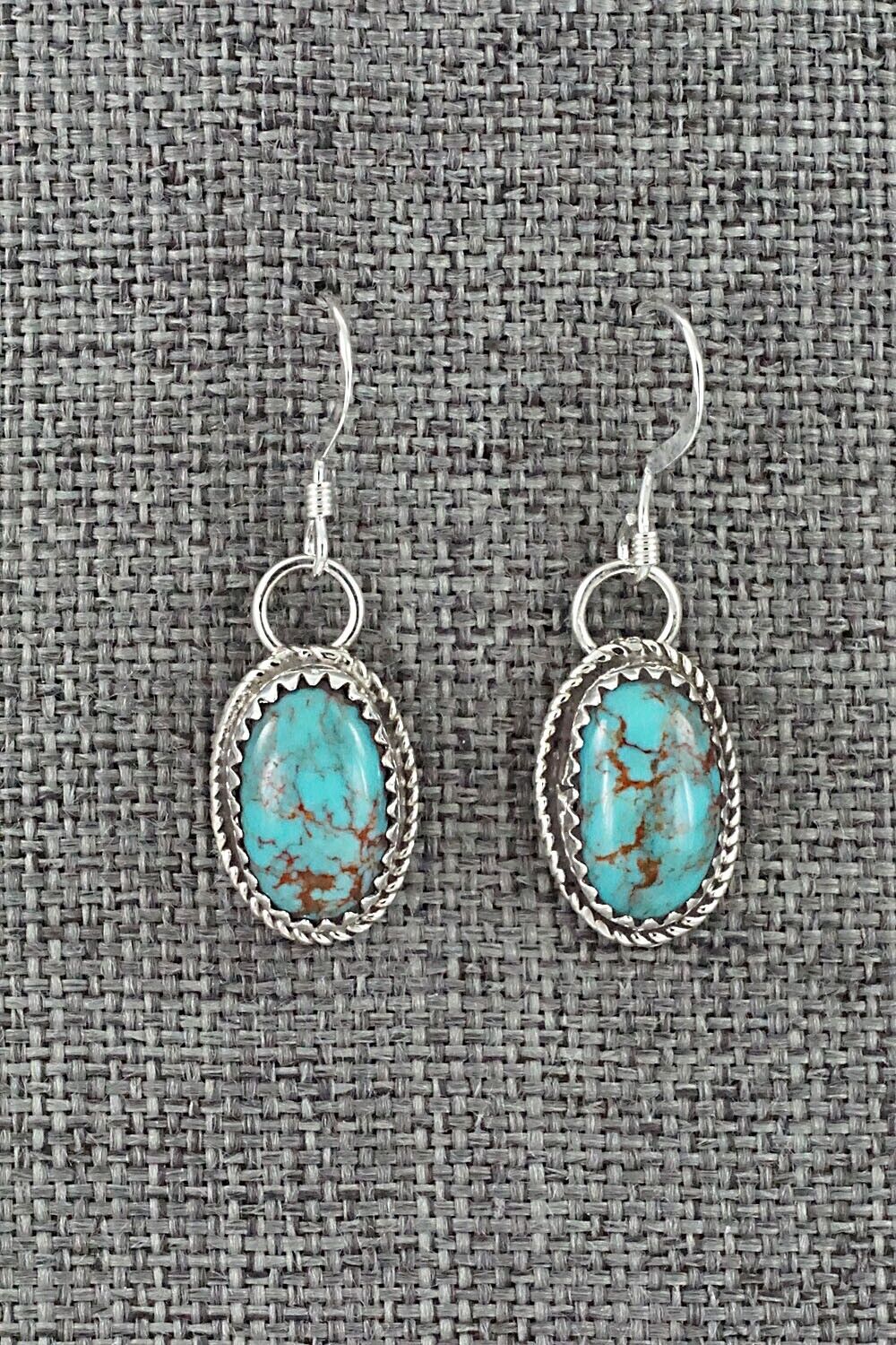Turquoise & Sterling Silver Earrings - Ernest Hawthorne