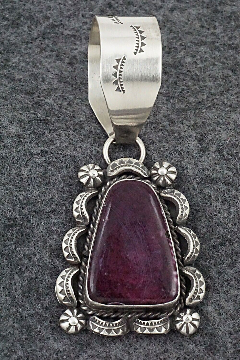 Spiny Oyster and Sterling Silver Pendant - Wilson Dawes