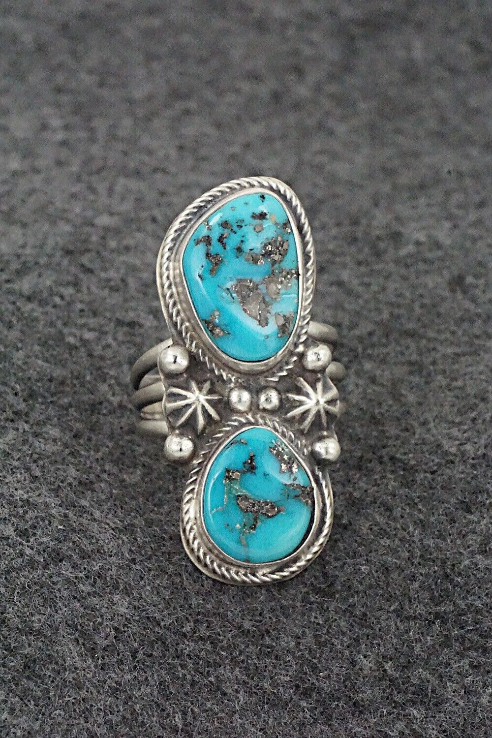 Turquoise & Sterling Silver Ring - Bob Becenti - Size 9