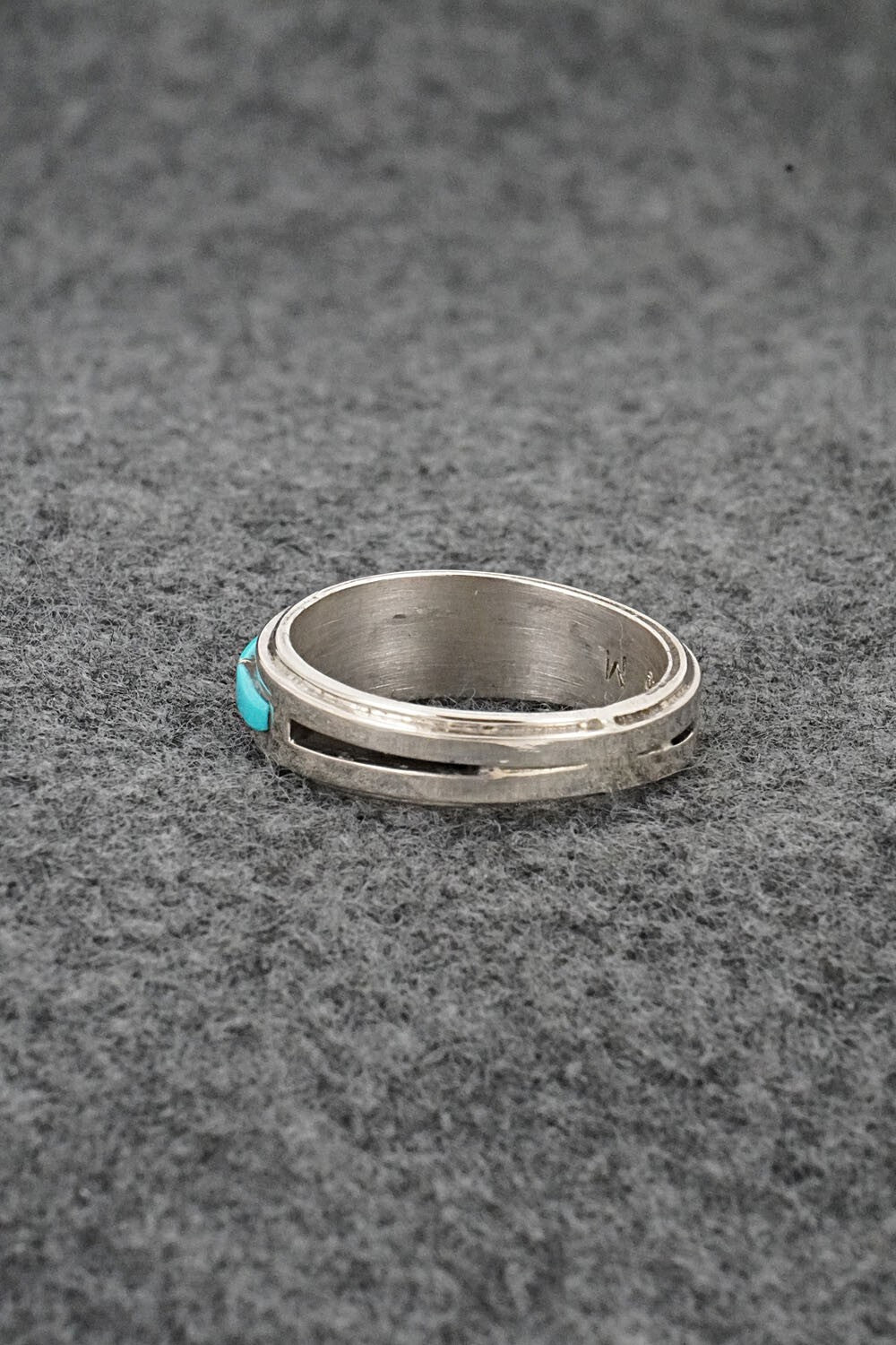 Turquoise & Sterling Silver Ring - Wilbert Muskett Jr. - Size 8.5