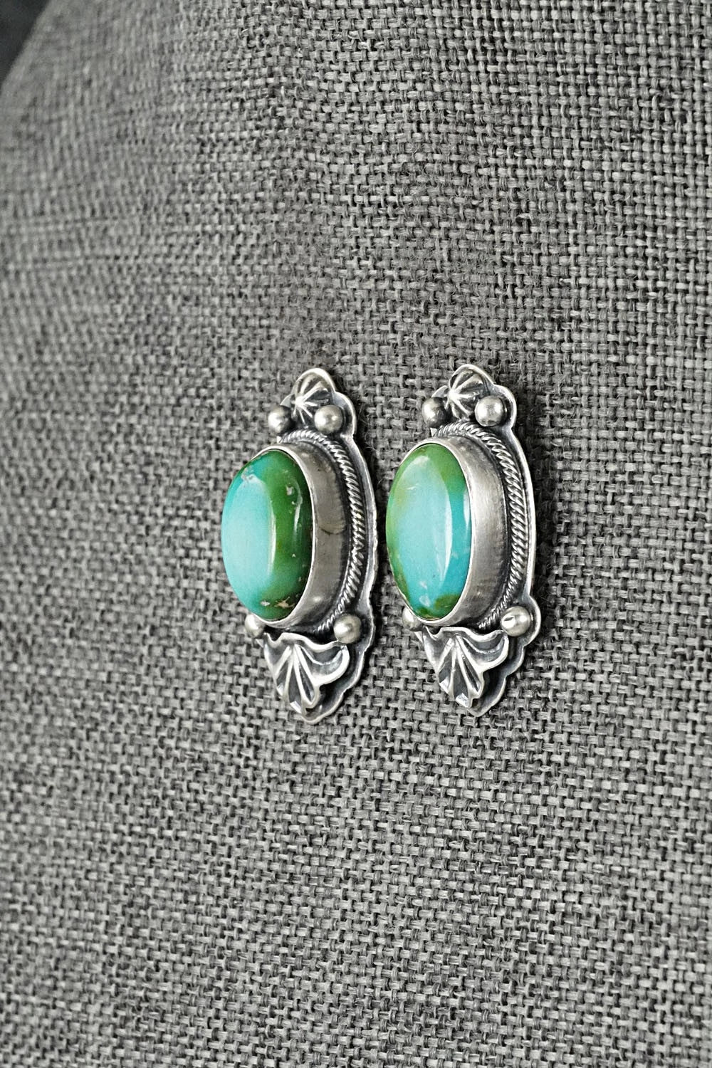 Turquoise & Sterling Silver Necklace and Earrings Set - Randy Boyd