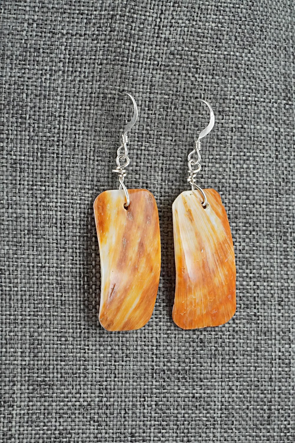 Spiny Oyster & Sterling Silver Earrings - Louise Joe