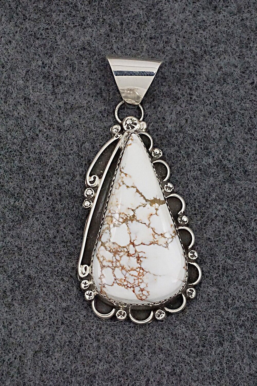 Wild Horse & Sterling Silver Pendant - Freda Martinez