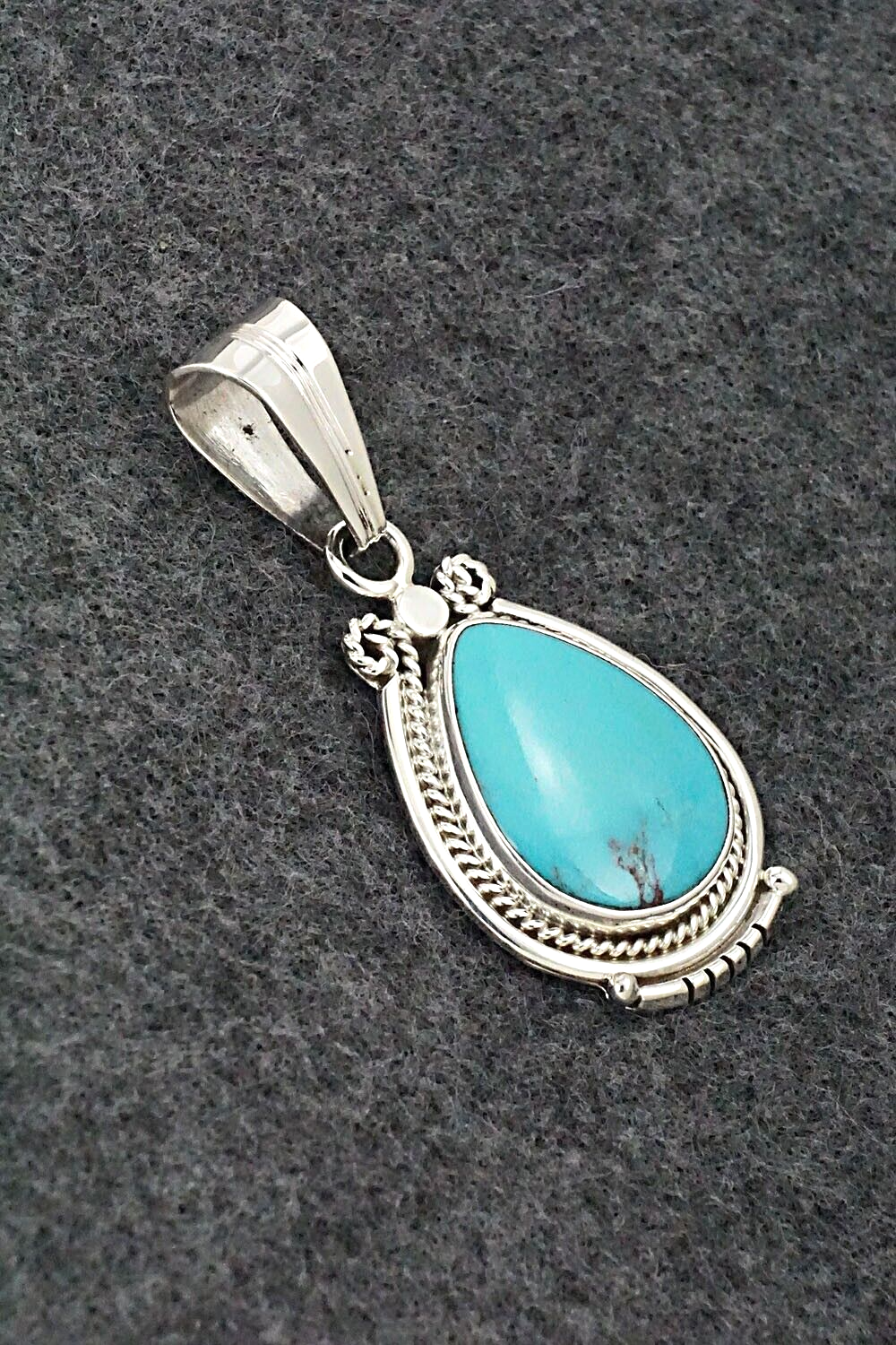 Turquoise & Sterling Silver Pendant - Samuel Yellowhair