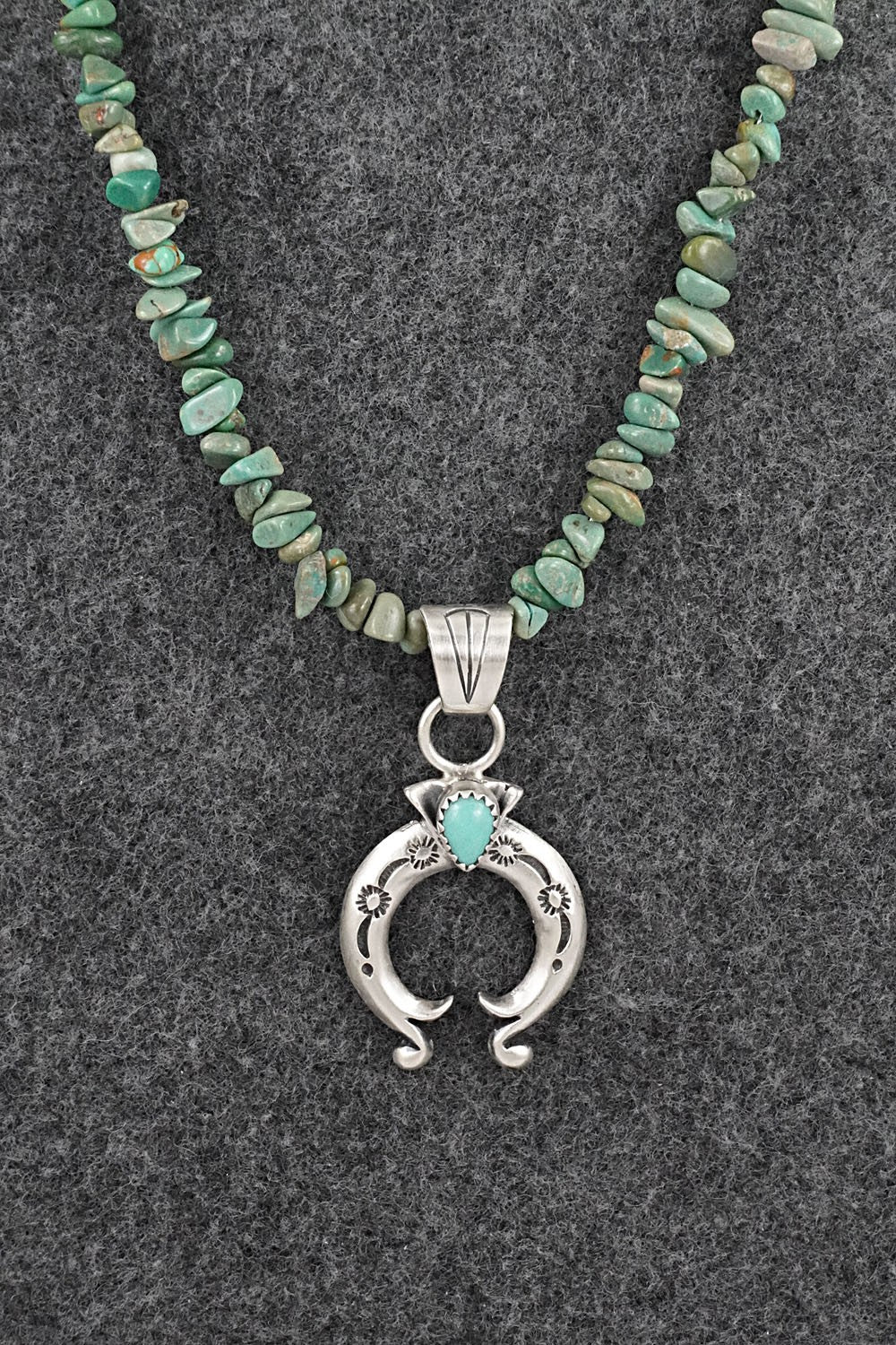 Turquoise & Sterling Silver Necklace 16" - Louise Joe
