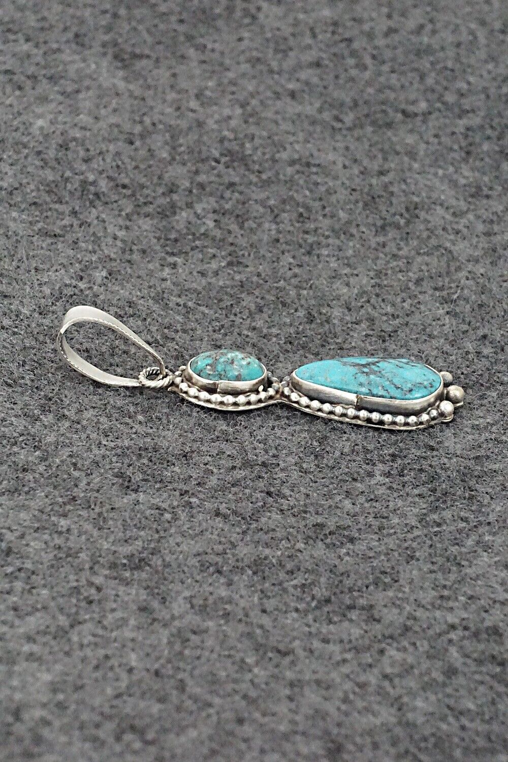 Turquoise & Sterling Silver Pendant - Jimmy Garcia