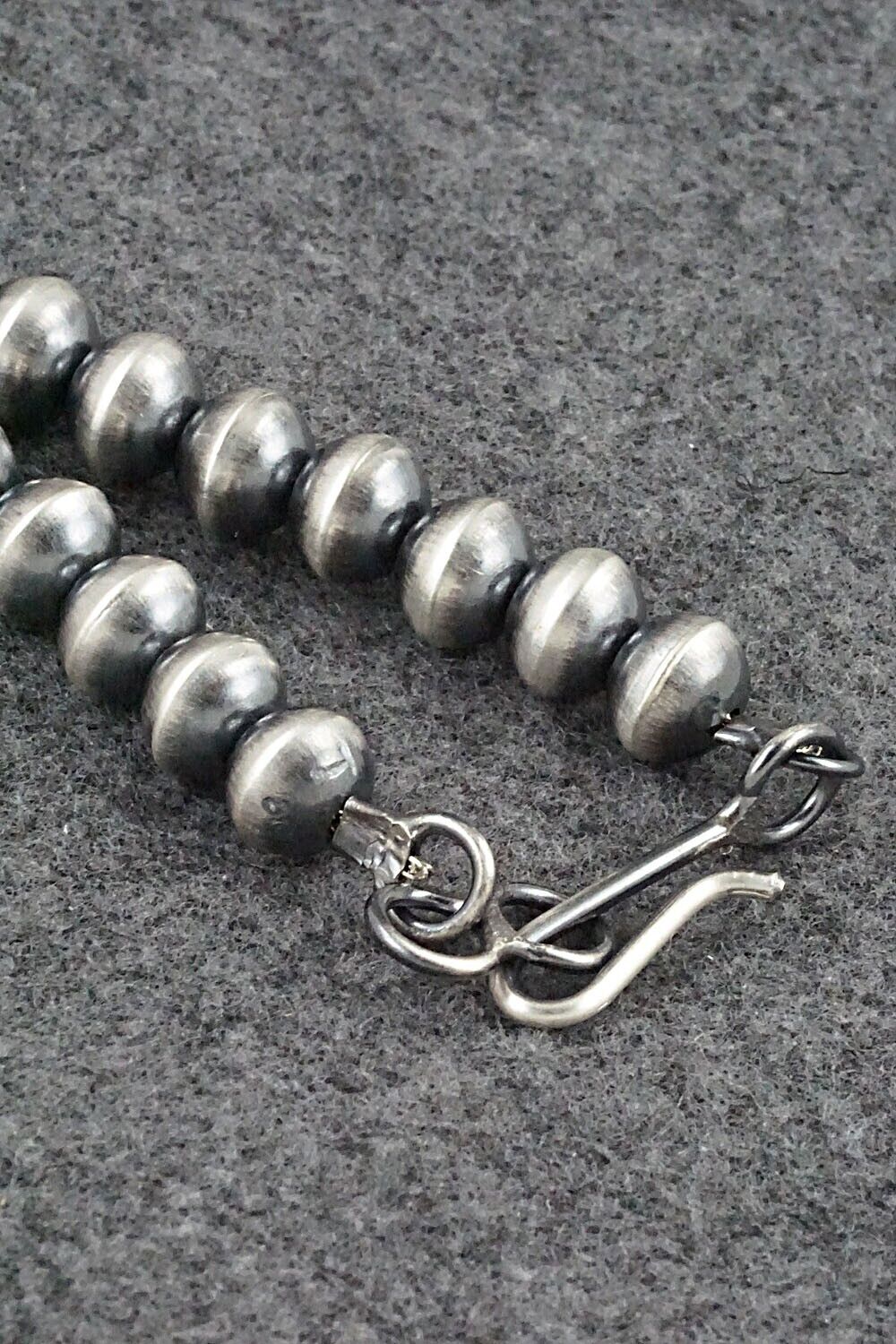 Sterling Silver Navajo Pearl Necklace 22" - Tonisha Haley