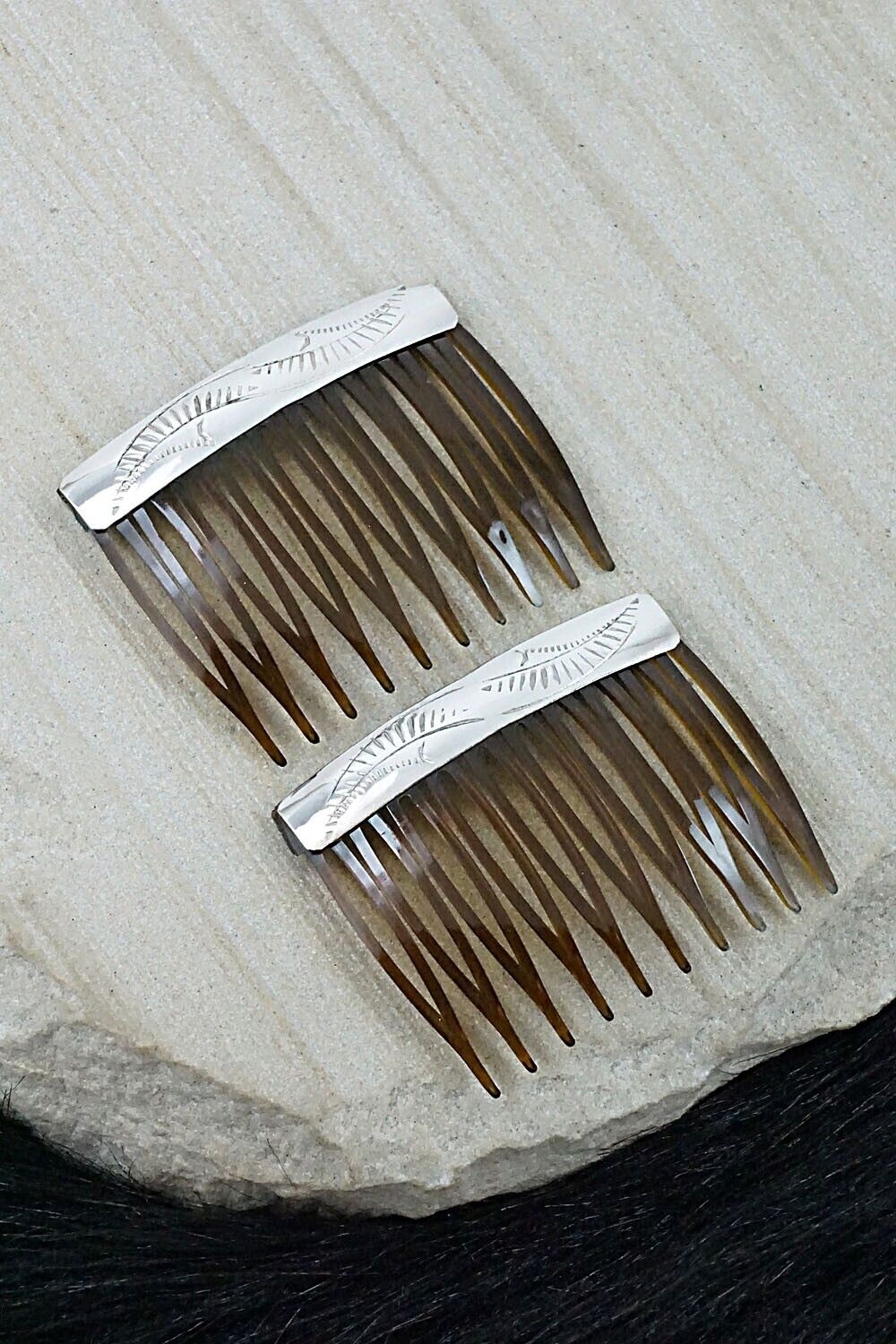 Sterling Silver Hair Combs - Randall Dalgai
