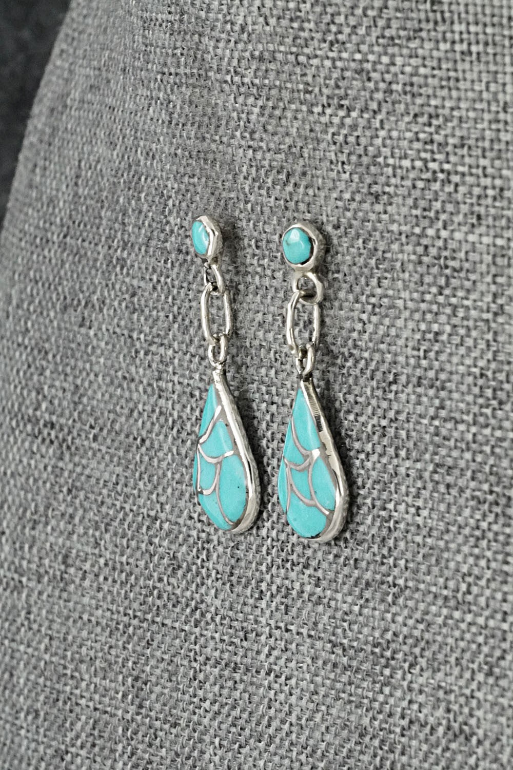 Turquoise & Sterling Silver Earrings - Orena Leekya