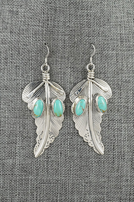 Turquoise & Sterling Silver Earrings - Darryl Delgarito