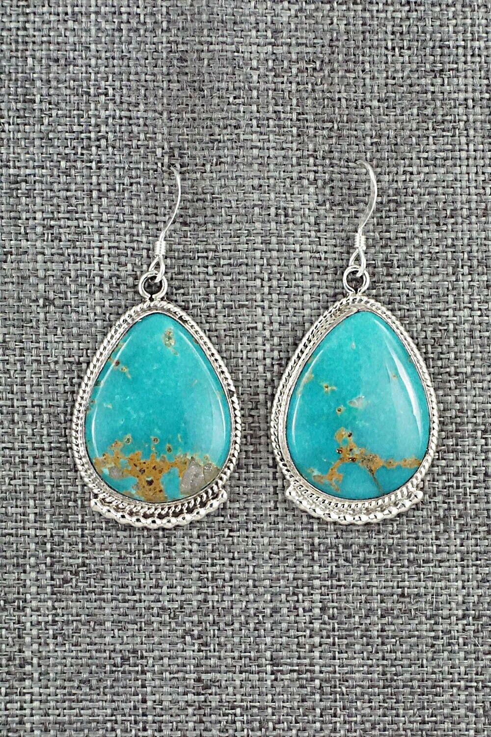 Turquoise & Sterling Silver Earrings - Verley Betone