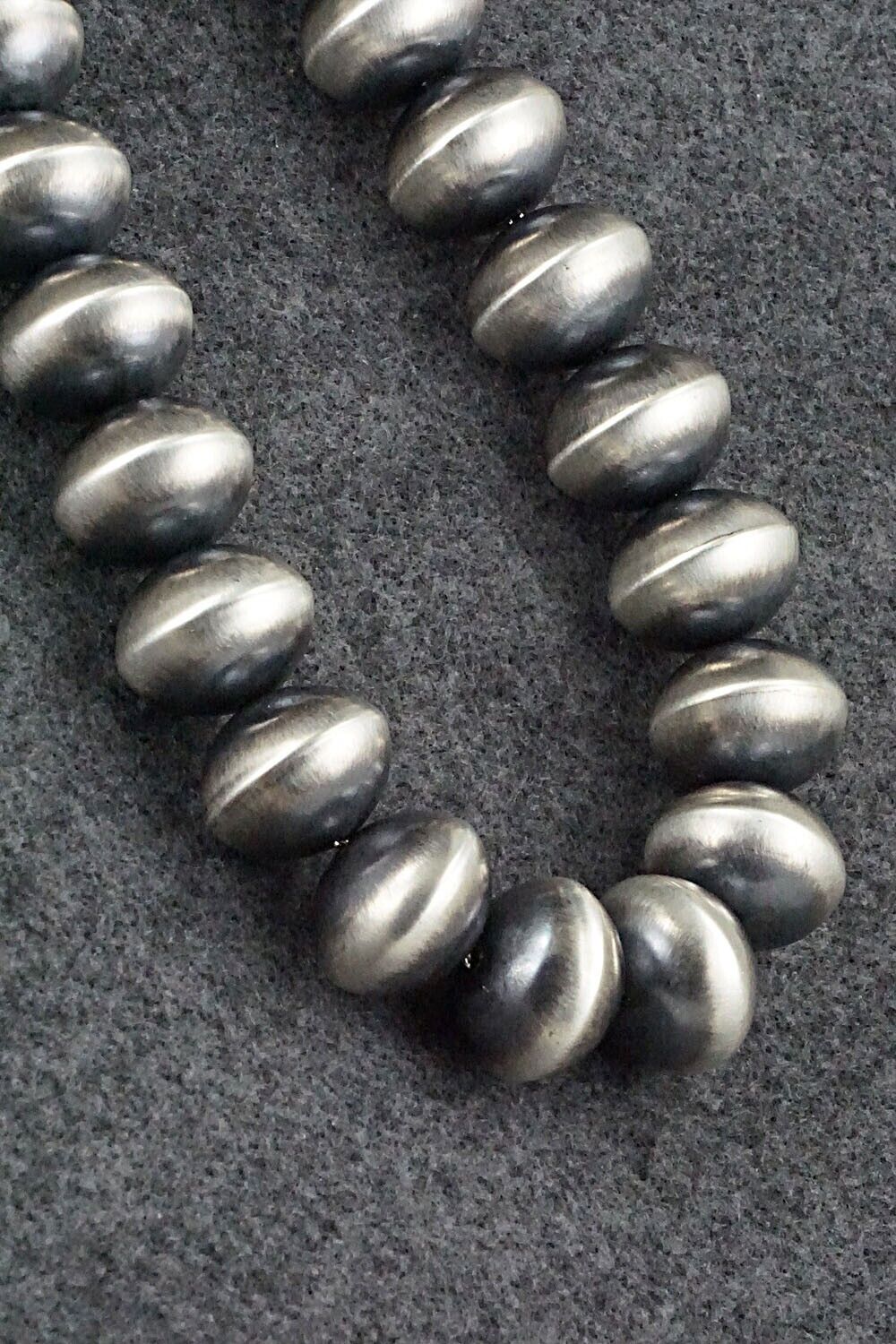Sterling Silver Navajo Pearl Necklace 24" - Bryannen Halwood