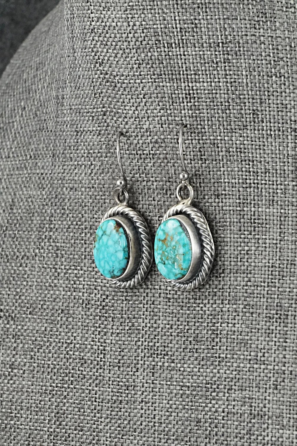 Turquoise & Sterling Silver Necklace and Earrings Set - Paul Livingston
