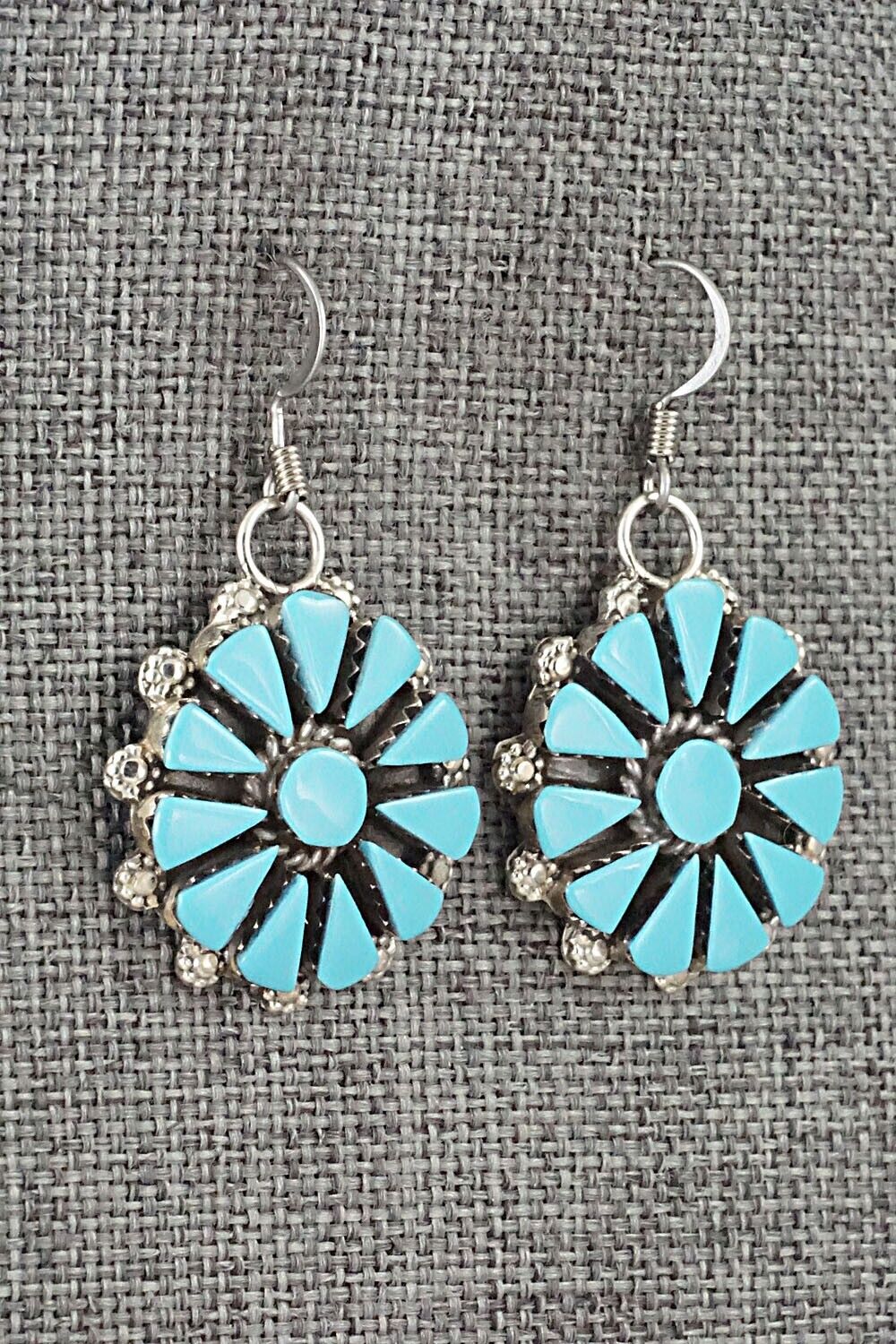 Turquoise & Sterling Silver Earrings - Merlinda Chavez