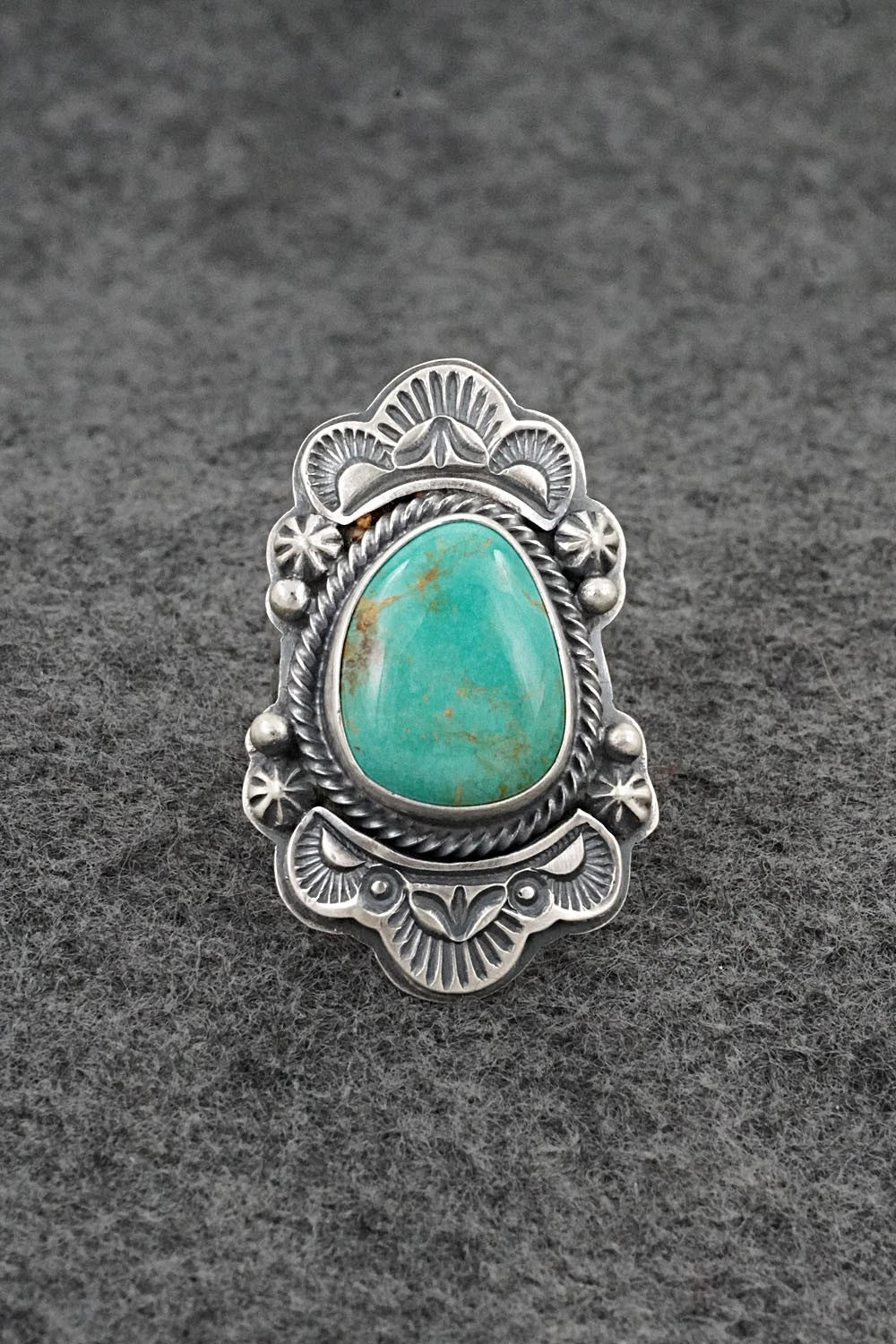 Turquoise & Sterling Silver Ring - Randy Boyd - Size 7.5