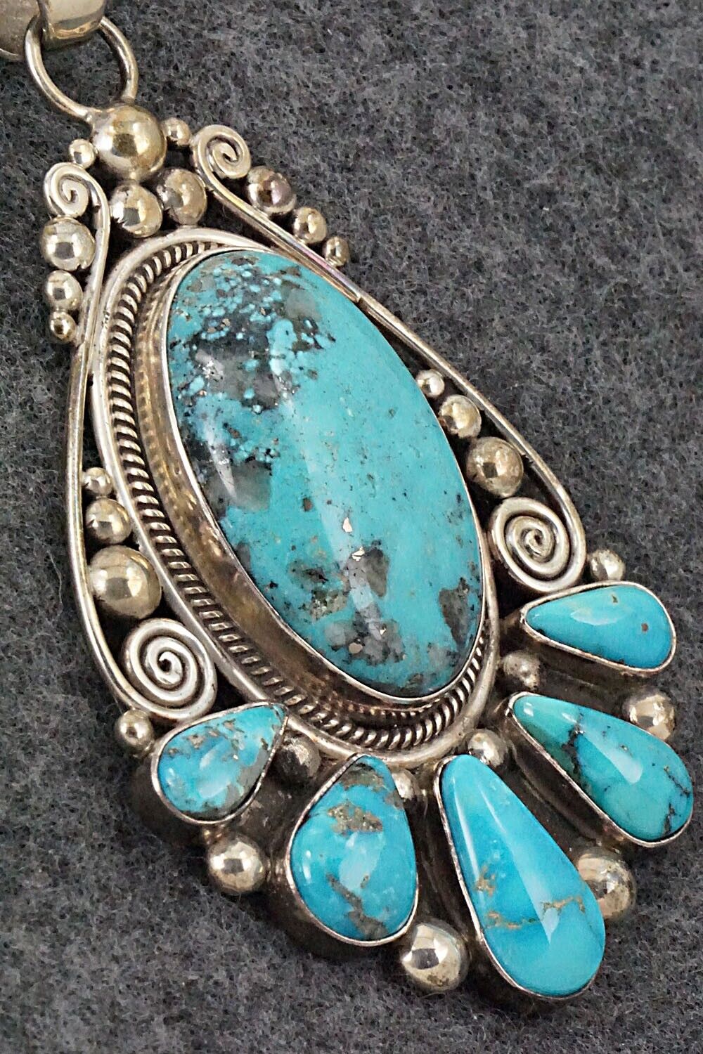 Turquoise and Sterling Silver Pendant - Oliver Smith