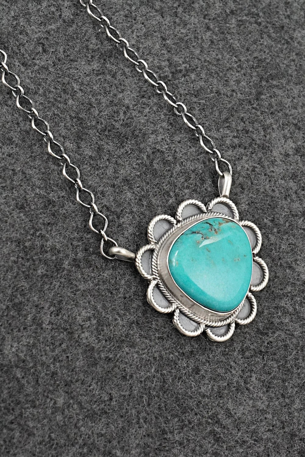 Turquoise & Sterling Silver Necklace - Darrin Livingston