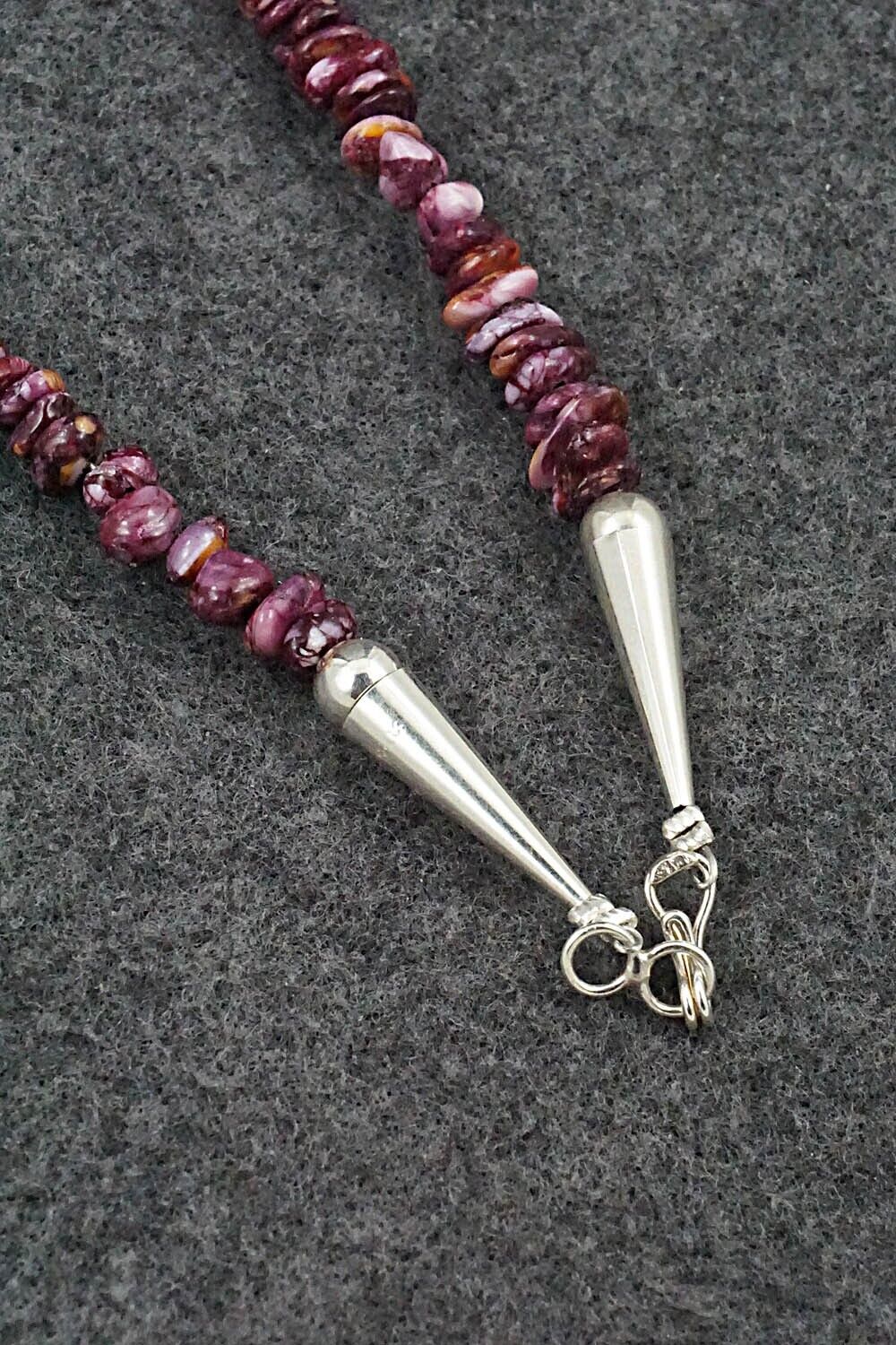 Spiny Oyster & Sterling Silver Necklace 20" - Louise Joe